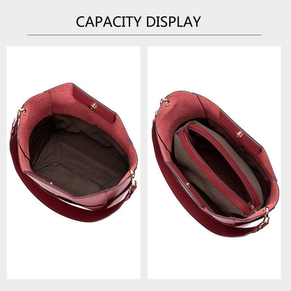 Women'S Leather Designer Handbags Tote Purses Shoulder Bucket Bags