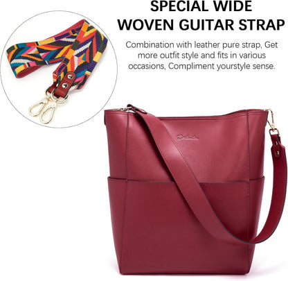 Women'S Leather Designer Handbags Tote Purses Shoulder Bucket Bags